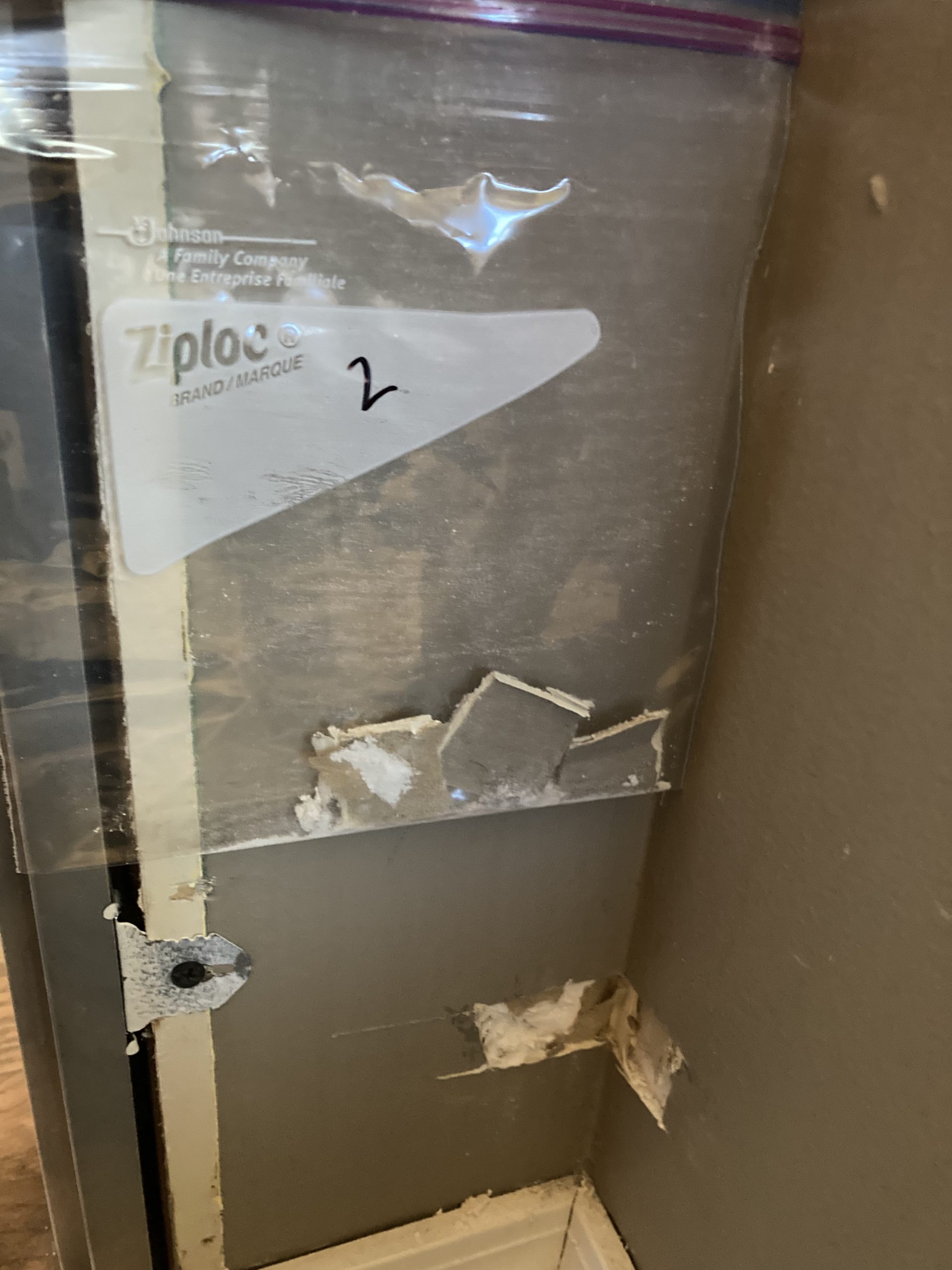 Asbestos testing lab—how do you take drywall samples?